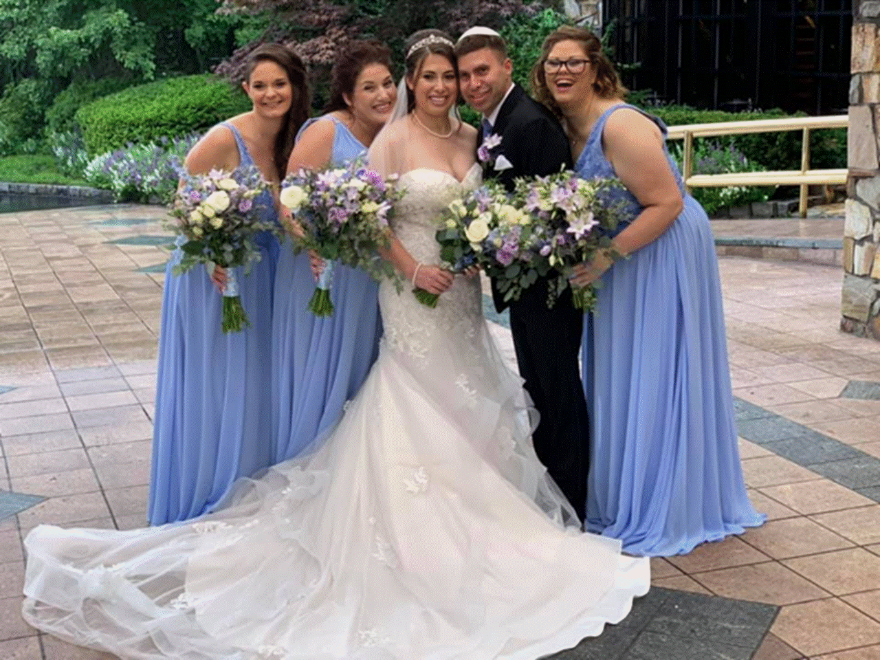 A person in a wedding dress Description automatically generated